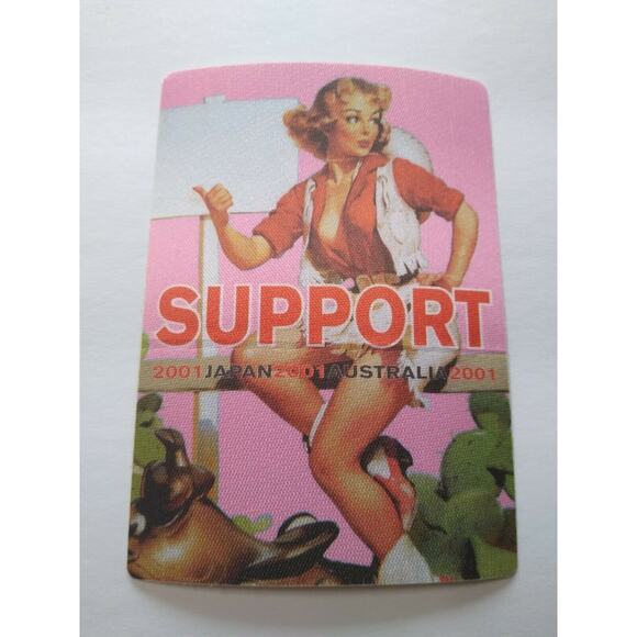 Bob Dylan Backstage Pass Original 2001 Japan Tour Folk Rock Music Sexy Lady Pink - Picture 4 of 4